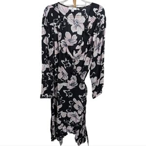 Roaman's Floral Wrap Dress Sz 22W